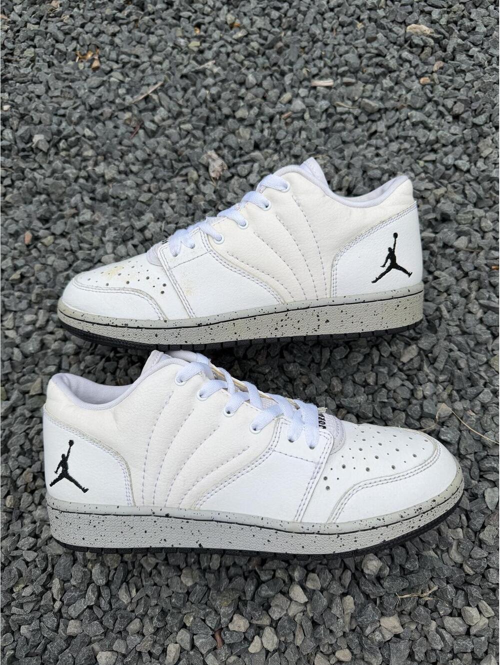 Air Jordan 1 Flight 4 Low Premium White Grey Size 5.5M 7W